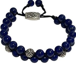 DAVID YURMAN Spiritual Bead Bracelet Lapis Lazuli Sterling Silver Unisex